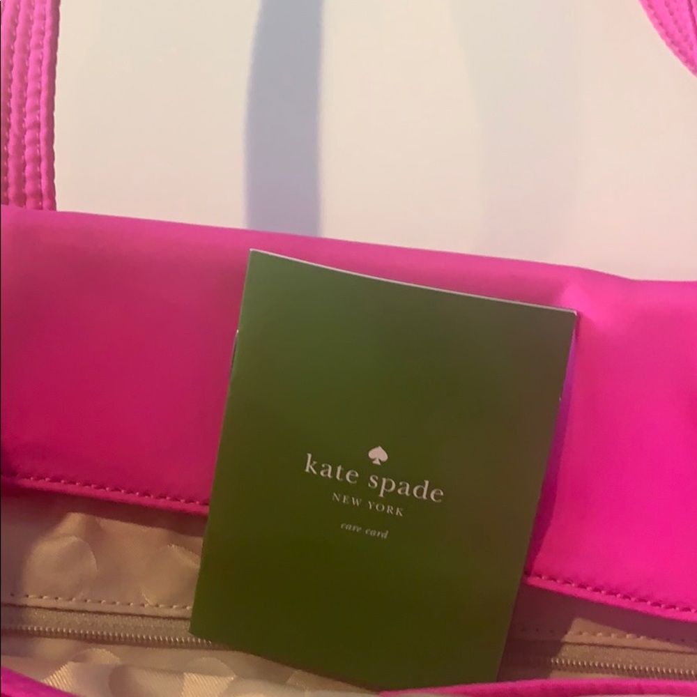 NWOT Kate Spade Pink Nylon Handbag - Picture 3 of 6